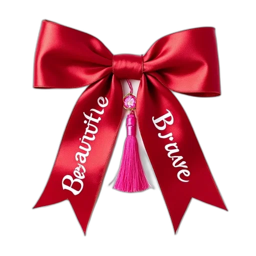 staff, close-up, red, satin, ribbon, pink, floral, pattern transparent PNG cut-out