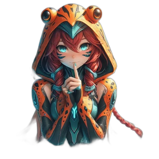 mask, staff, jacket, creature, concept art, pixel art, fantasy art, anime transparent PNG cut-out