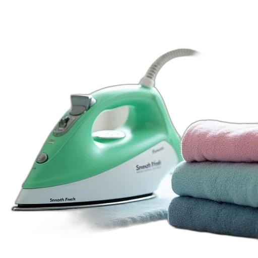 pastel, second, image, close-up, steam, iron, green, white transparent PNG cut-out