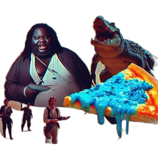 food, creature, dragon, animal, vaporwave, concept art, underwater, outer space transparent PNG cut-out