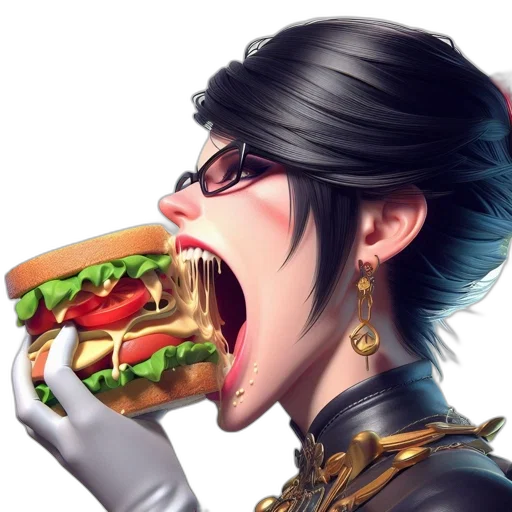 food, animal, face, concept art, fantasy art, photorealistic, cyberpunk, intense transparent PNG cut-out