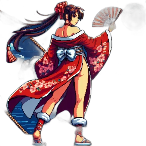 staff, weapon, concept art, pixel art, fantasy art, anime, red, pixel transparent PNG cut-out