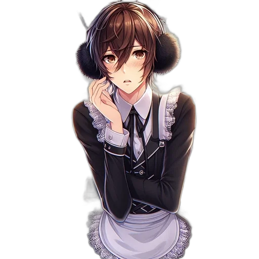 staff, dress, jacket, face, pixel art, anime, concept art, fantasy art transparent PNG cut-out