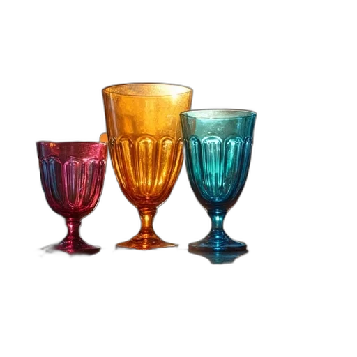 3d render, colorful, glass, display transparent PNG cut-out