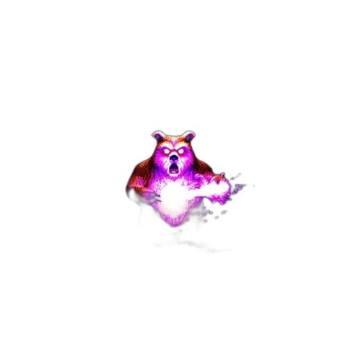 creature, animal, dragon, staff, pixel art, concept art, 3d render, vaporwave transparent PNG cut-out