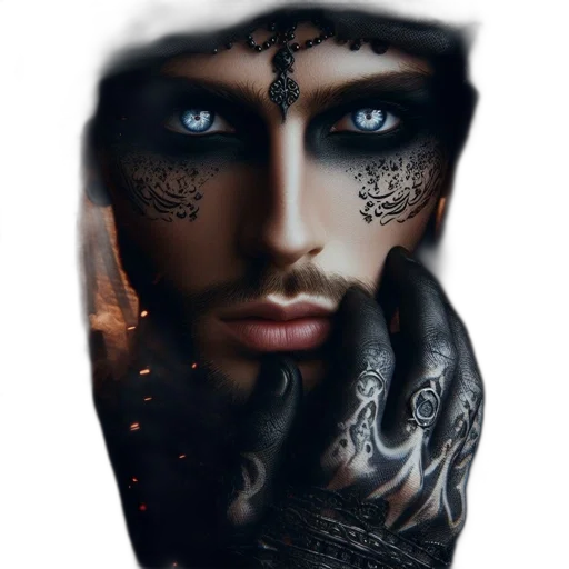mask, face, jewelry, crown, fantasy art, photorealistic, concept art, comic book art transparent PNG cut-out