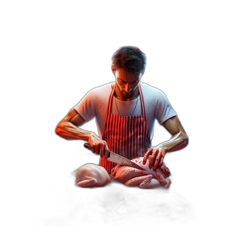 food, staff, pixel art, concept art, photorealistic, oil painting, fire, man transparent PNG cut-out