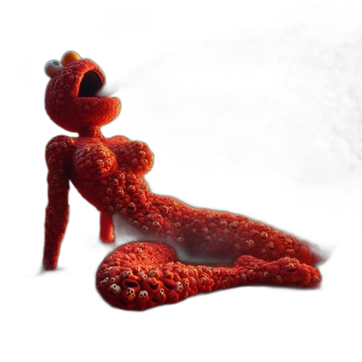 creature, staff, animal, dragon, 3d render, concept art, red, enormous transparent PNG cut-out