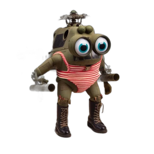 robot, creature, staff, animal, 3d render, concept art, fantasy art, anthropomorphic transparent PNG cut-out