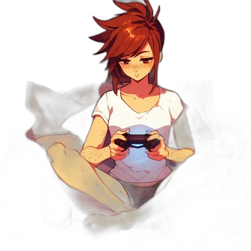 dress, staff, pixel art, watercolor, concept art, anime, fire, red transparent PNG cut-out