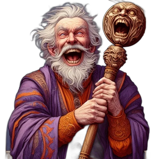 staff, face, mask, sword, fantasy art, concept art, photorealistic, comic book art transparent PNG cut-out