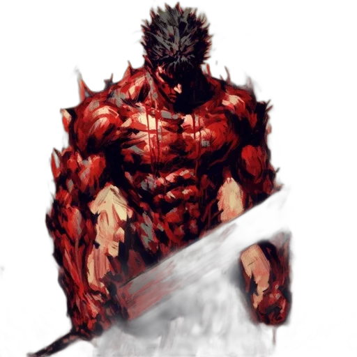 sword, weapon, concept art, comic book art, fantasy art, pixel art, red, intense transparent PNG cut-out
