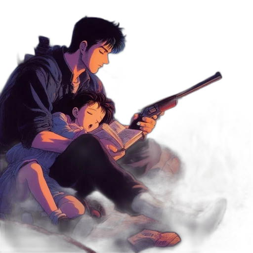 concept art, watercolor, comic book art, pixel art, fire, fog, underwater, night transparent PNG cut-out