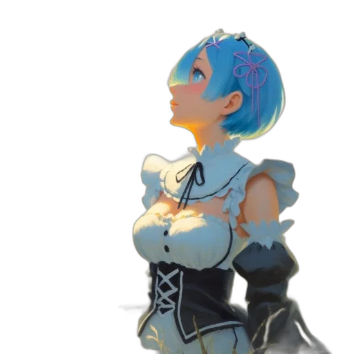 robot, dress, staff, jacket, 3d render, concept art, anime, fantasy art transparent PNG cut-out