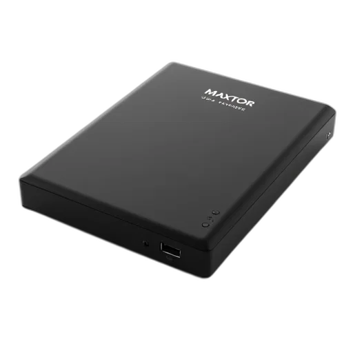 black, external, hard, drive, brand, name, maxtor, model transparent PNG cut-out