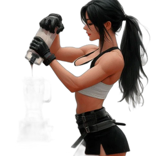 weapon, concept art, photorealistic, comic book art, fantasy art, illustration, features, woman transparent PNG cut-out
