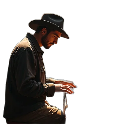 hat, staff, jacket, jewelry, concept art, oil painting, photorealistic, watercolor transparent PNG cut-out