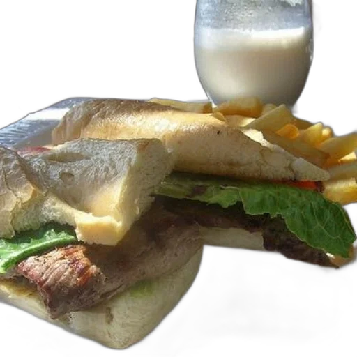 food, photorealistic, 3d render, sandwich, lettuce, meat, white, plate transparent PNG cut-out