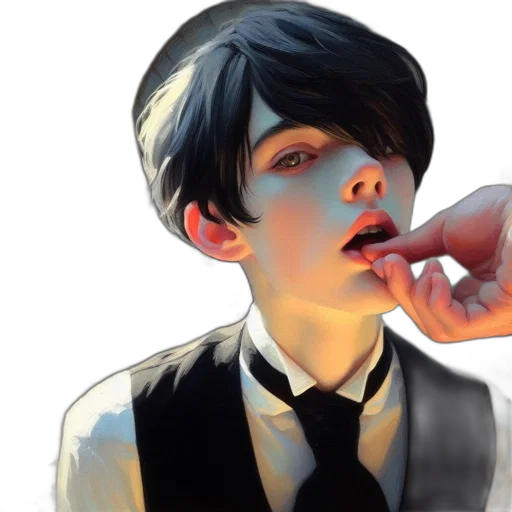 photorealistic, watercolor, concept art, oil painting, neon lights, monochrome, dark, blue transparent PNG cut-out