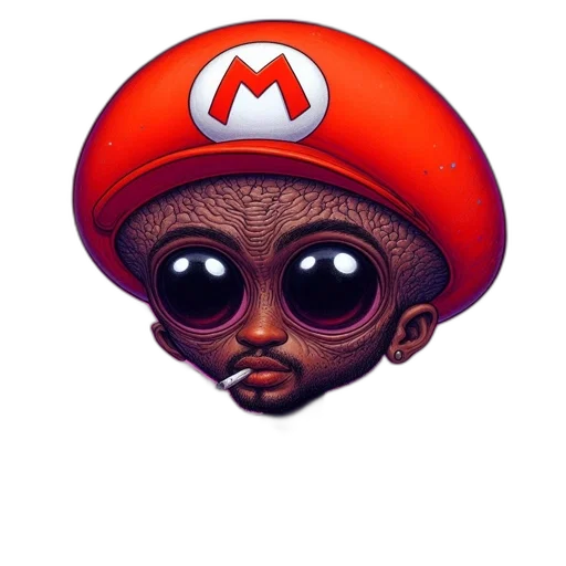 hat, creature, mask, face, concept art, pixel art, fantasy art, cartoon transparent PNG cut-out
