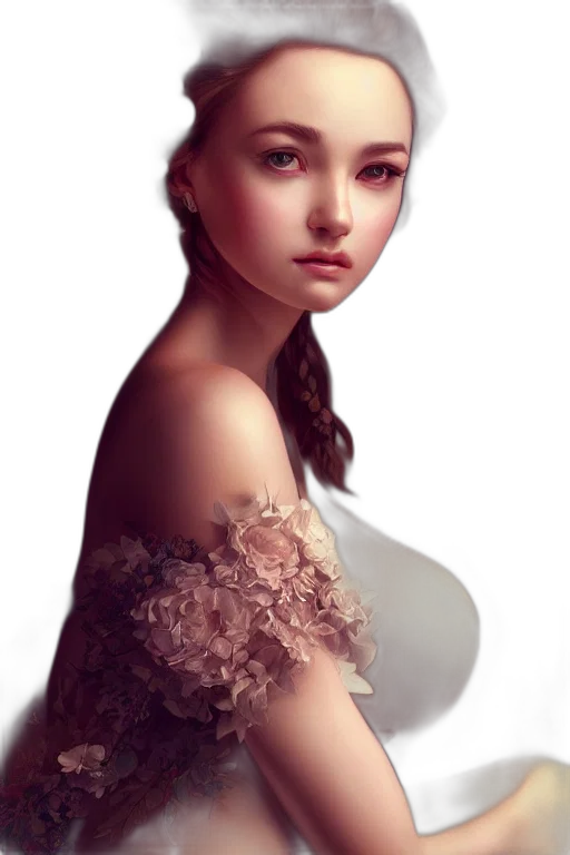 dress, jewelry, crown, face transparent PNG cut-out
