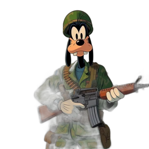 weapon, animal, jacket, staff, 3d render, concept art, pixel art, cartoon transparent PNG cut-out