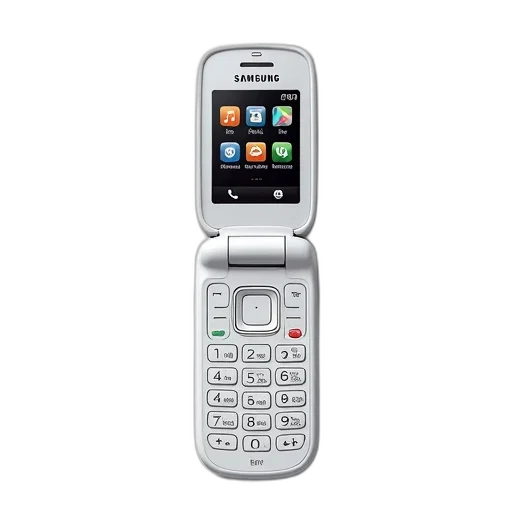 weapon, white, samsung, flip, phone, small, screen, displaying transparent PNG cut-out