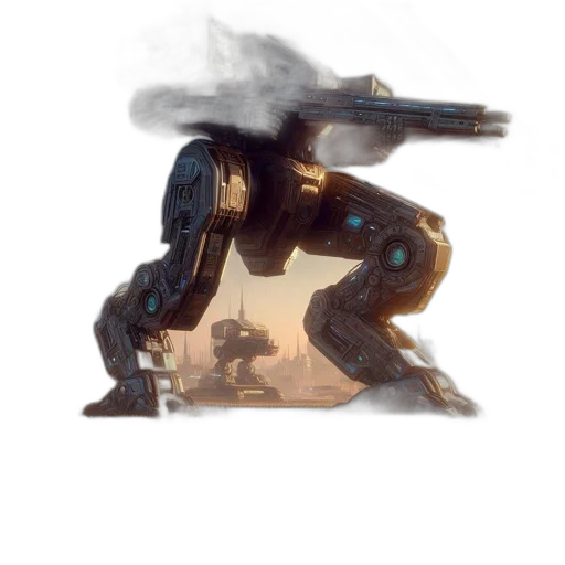 robot, weapon, creature, dragon, concept art, 3d render, pixel art, cyberpunk transparent PNG cut-out
