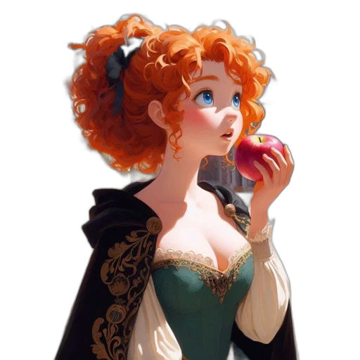 dress, crown, food, jewelry, fantasy art, concept art, photorealistic, oil painting transparent PNG cut-out