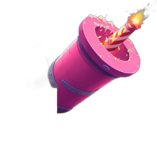weapon, staff, umbrella, food, 3d render, concept art, vaporwave, pixel art transparent PNG cut-out