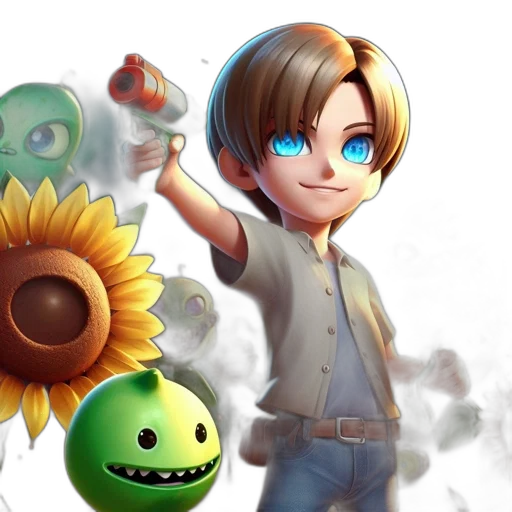 concept art, fantasy art, photorealistic, 3d render, green, animated, figure, young transparent PNG cut-out