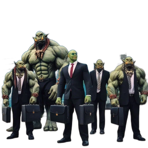 staff, concept art, comic book art, 3d render, fantasy art, assortment, humanoid, orc-like transparent PNG cut-out
