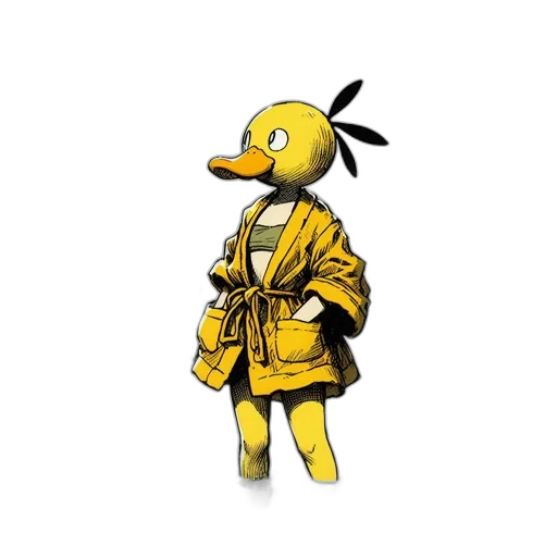 jacket, animal, staff, creature, concept art, 3d render, cartoon, pixel art transparent PNG cut-out