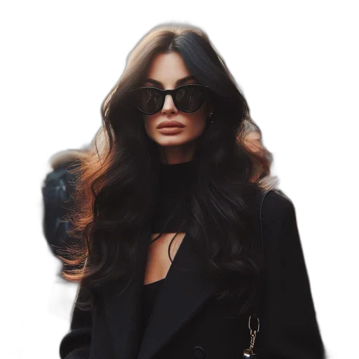 hair, jacket, face, photorealistic, cartoon, 3d render, concept art, dark transparent PNG cut-out