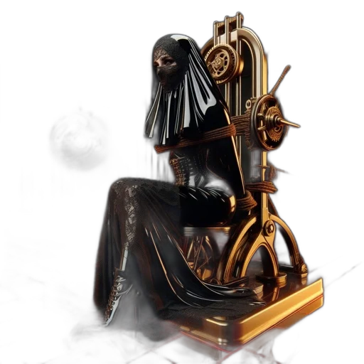 furniture, robot, crown, jewelry, concept art, fantasy art, 3d render, photorealistic transparent PNG cut-out