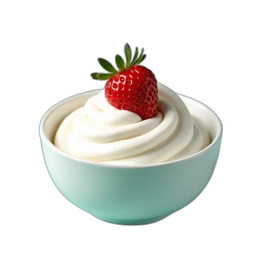 food, hat, crown, 3d render, photorealistic, bowl, whipped, cream transparent PNG cut-out