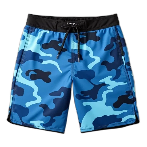 blue, camo, print, beach transparent PNG cut-out