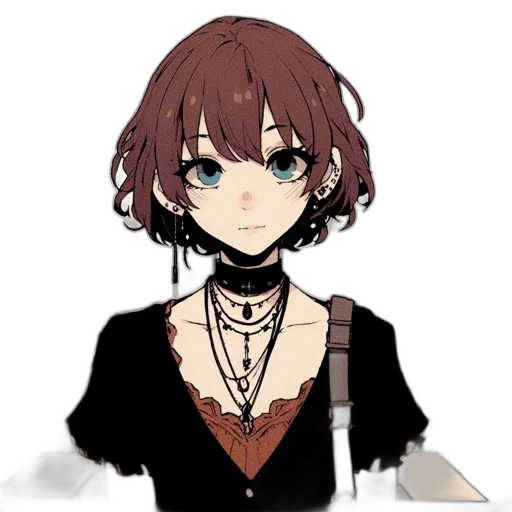 staff, jewelry, dress, face, anime, pixel art, concept art, cartoon transparent PNG cut-out