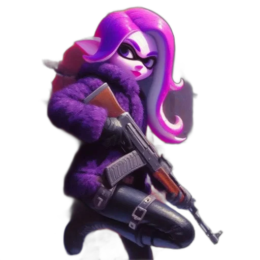 weapon, jacket, staff, animal, concept art, 3d render, pixel art, fantasy art transparent PNG cut-out