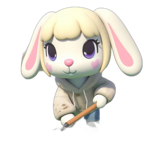 staff, weapon, animal, creature, 3d render, pixel art, concept art, anime transparent PNG cut-out