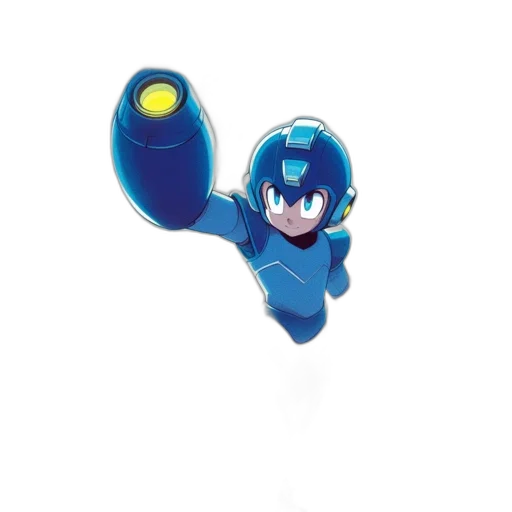staff, weapon, robot, creature, concept art, 3d render, blue, illustration transparent PNG cut-out