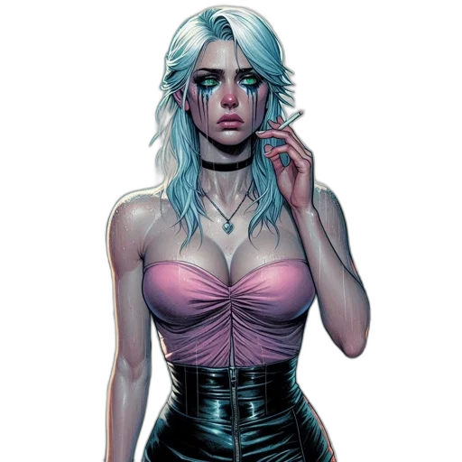 comic book art, cyberpunk, concept art, fantasy art, neon lights, pastel, neon, dark transparent PNG cut-out