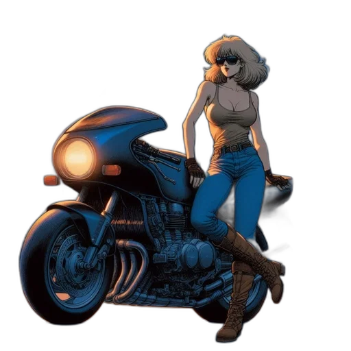 weapon, robot, jacket, car, concept art, comic book art, pixel art, 3d render transparent PNG cut-out