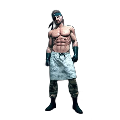 concept art, pixel art, 3d render, cyberpunk, dimly, lit, kitchen, muscular transparent PNG cut-out