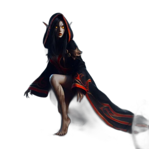 dress, creature, staff, umbrella, concept art, fantasy art, 3d render, pixel art transparent PNG cut-out