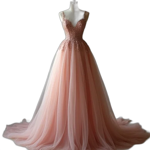 dress, 3d render, photorealistic, pastel transparent PNG cut-out