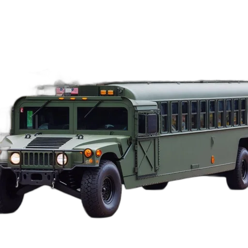 weapon, car, concept art, 3d render, photorealistic, armored, bus, soldiers transparent PNG cut-out