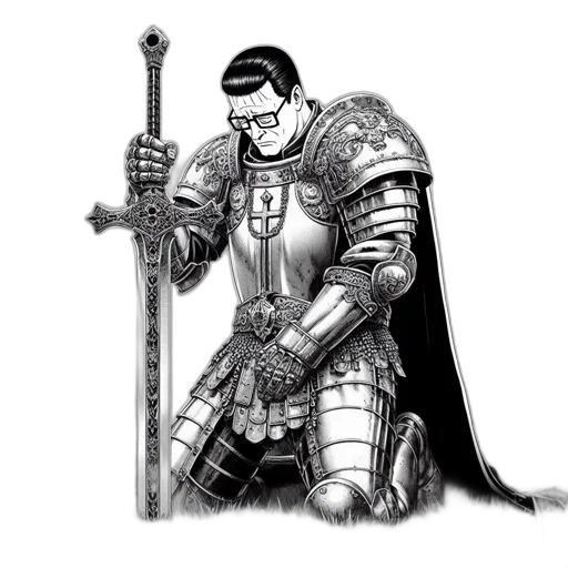 sword, weapon, staff, fantasy art, concept art, comic book art, pencil sketch, monochrome transparent PNG cut-out