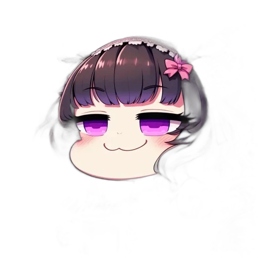 face, staff, creature, flower, anime, pixel art, vaporwave, cartoon transparent PNG cut-out