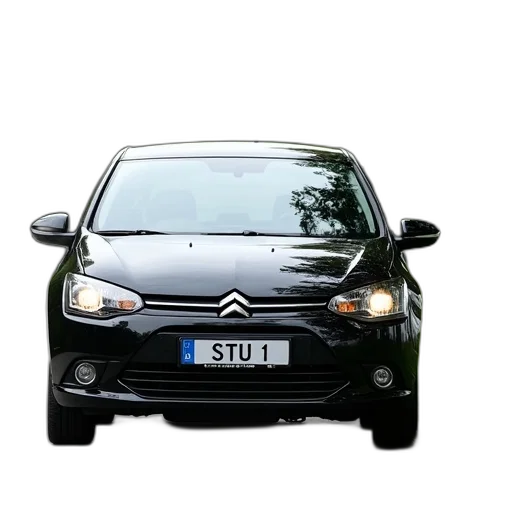car, staff, face, photorealistic, 3d render, black, compact, parked transparent PNG cut-out